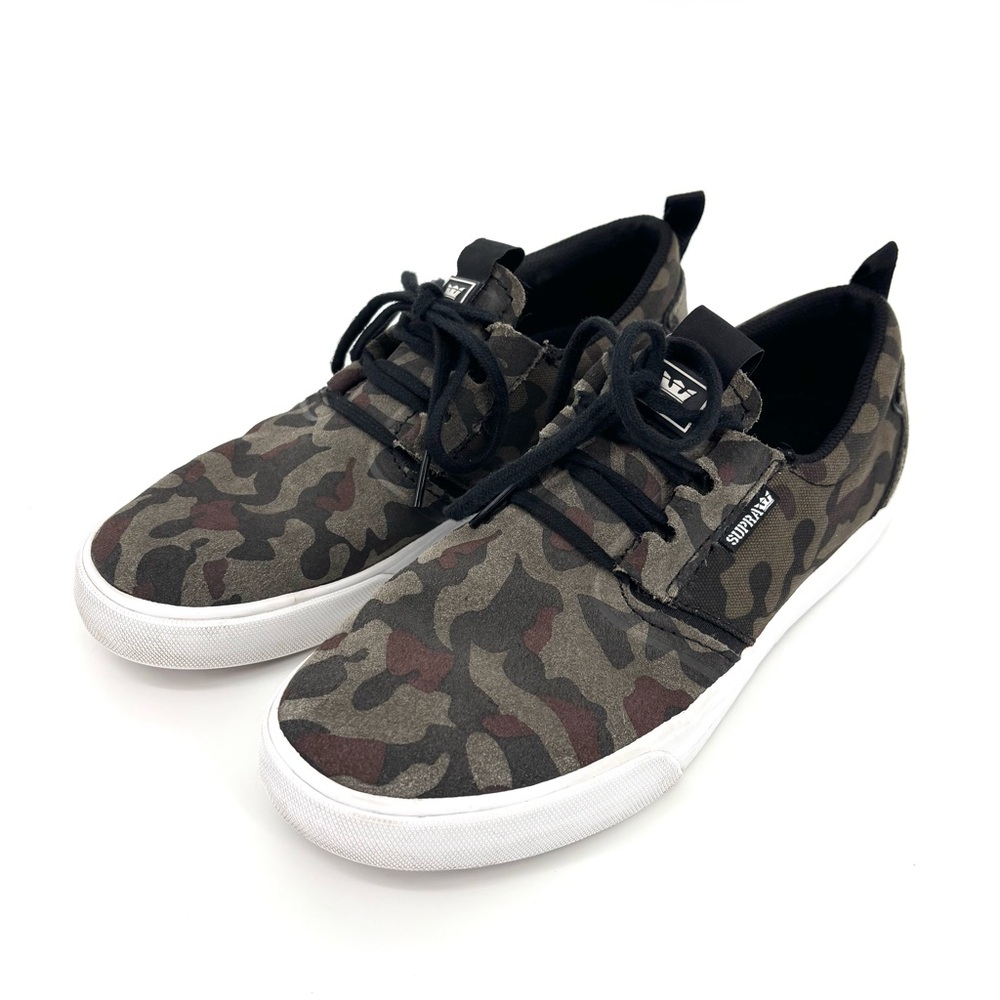 Supra The Flow Camo White Low Top Sneakers 8.5